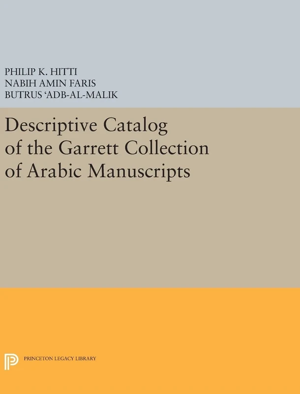 Descriptive Catalogue of the Garrett Collection of Arabic Manuscripts: (Persian, Turkish, Indic): 2139 (Princeton Legacy Library)
