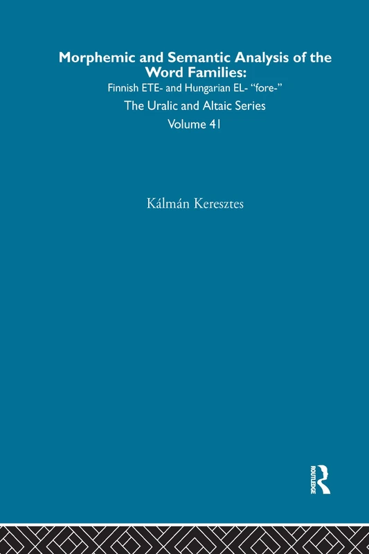 Routledge Morphemic and Semantic Analysis of the Word Families