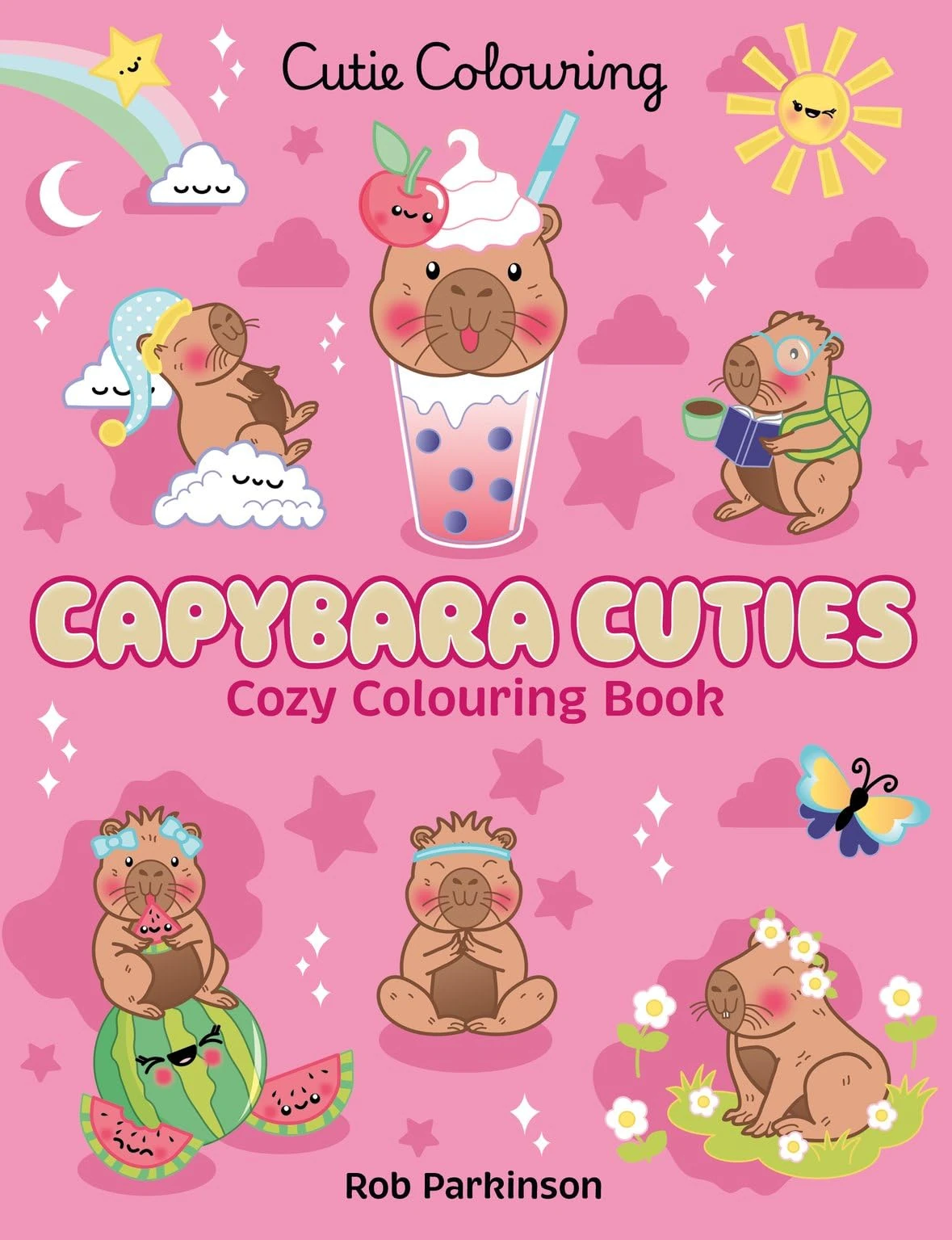 Capybara Cuties Colouring Book: The Relaxing Colouring Book Full of Adorable Capybara Characters (Cutie Colouring)