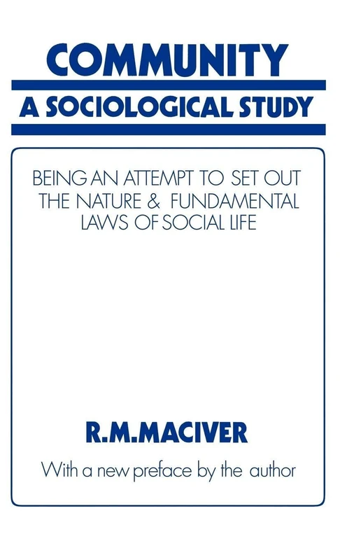 Routledge Community: A Sociological Study - Social Science Book