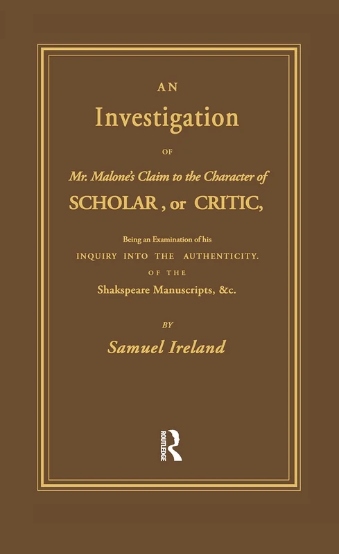 Routledge Investigation into Mr. Malone's Claim - Vol 24