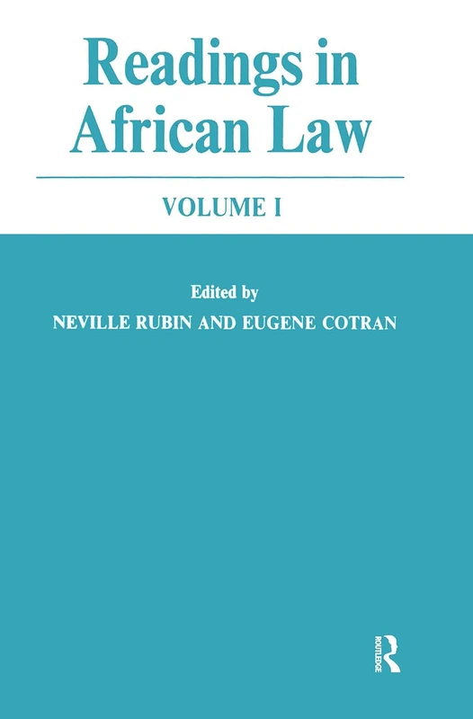 Readings in African Law Cb: Volumes 1 and 2