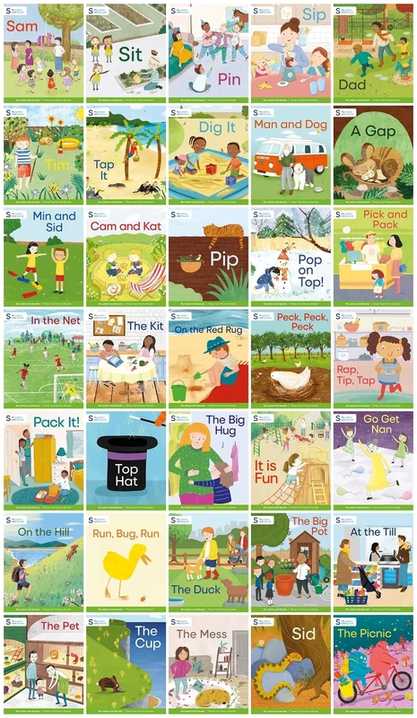 My Letters and Sounds Phonics Phase Two Pink Band A and B Reading Pack: Reception, Ages 4-5 (35 Books)