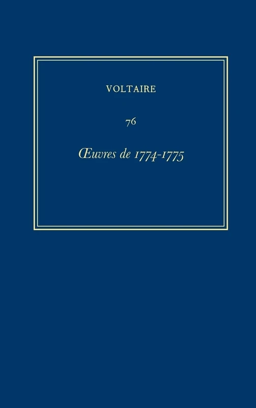 Oxford University Press - Oeuvres de 1774-1775 Voltaire