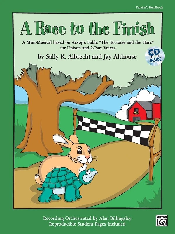 A Race to the Finish: A Mini-Musical based on Aesops Fable The Tortise and the Hare for Unison and 2-Part Voices (CD Kit) - Image 1