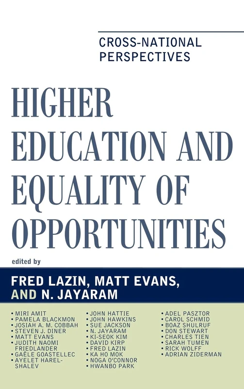 Higher Education and Equality of Opportunity: Cross-national Perspectives (Studies in Public Policy)
