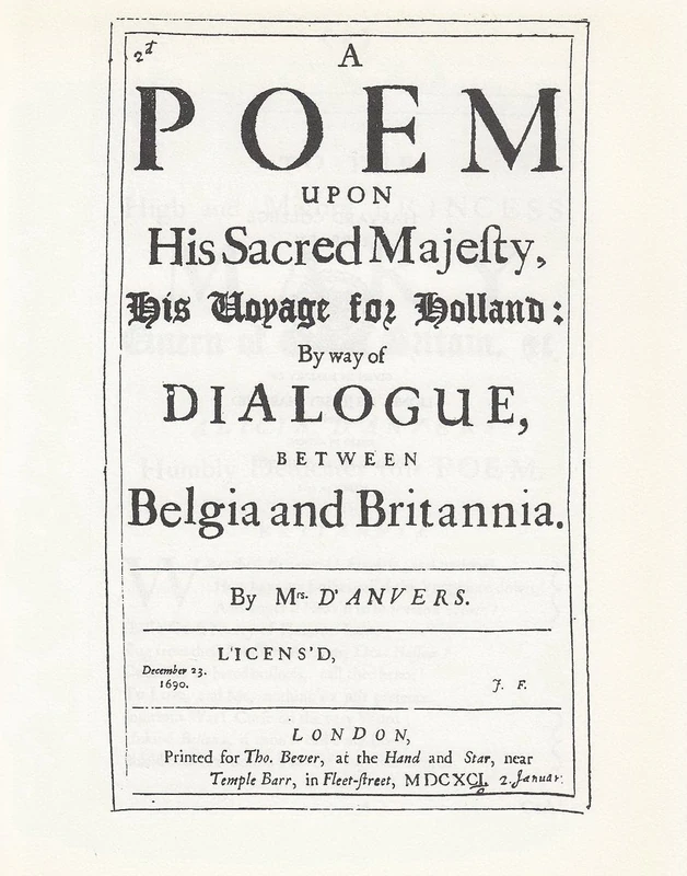 Alicia D'Anvers: Printed Writings 1641–1700: Series II, Part Two, Volume 2 (The Early Modern Englishwoman: A Facsimile Library of Essential Works & Printed Writings, 1641-1700: Series II, Part Two)