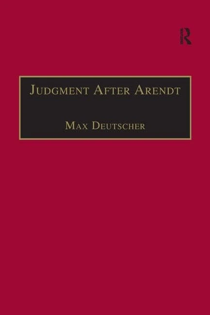 Routledge - Judgment After Arendt - Philosophy Book