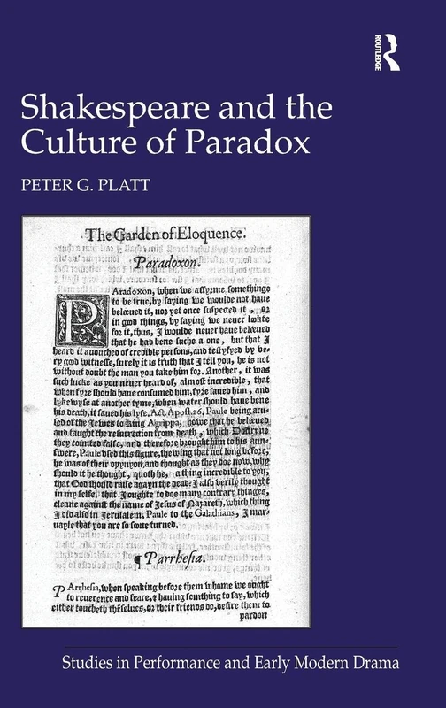 Routledge - Shakespeare and the Culture of Paradox Book