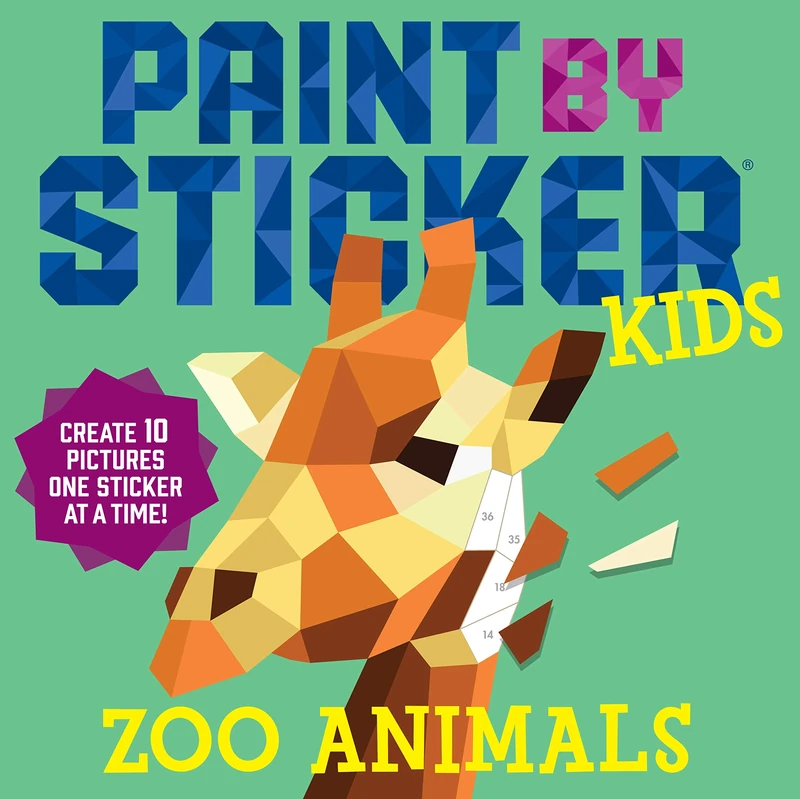 Workman Publishing Paint by Sticker Kids: Zoo Animals Activity Book - Image 1