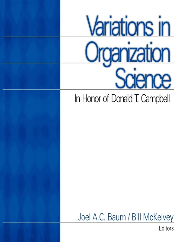 Variations in Organization Science: In Honor of Donald T Campbell - Image 1