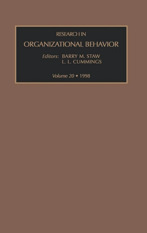 Research in Organizational Behavior (Volume 20)