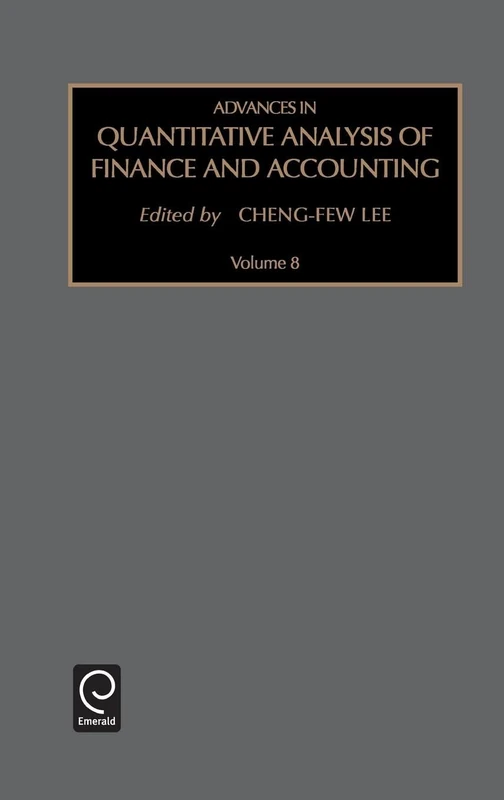 Advances in Quantitative Analysis of Finance and Accounting: Vol 8