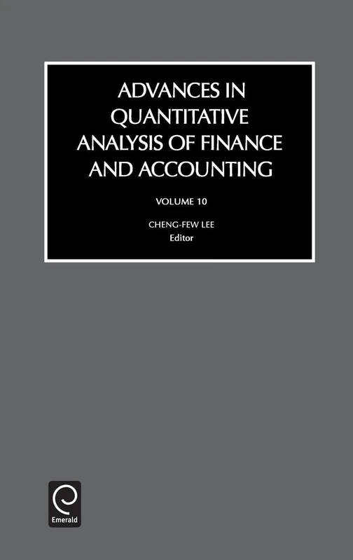 Advances in Quantitive Analysis of Finance and Accounting: 10