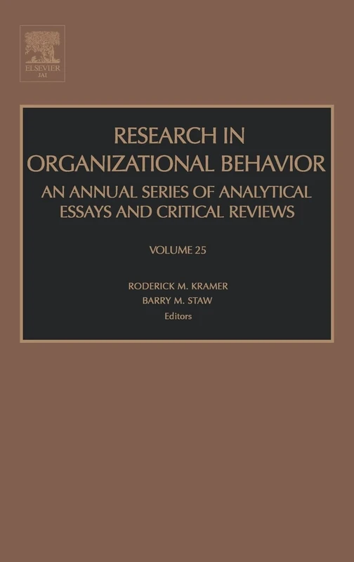 Research in Organizational Behavior (Volume 25)