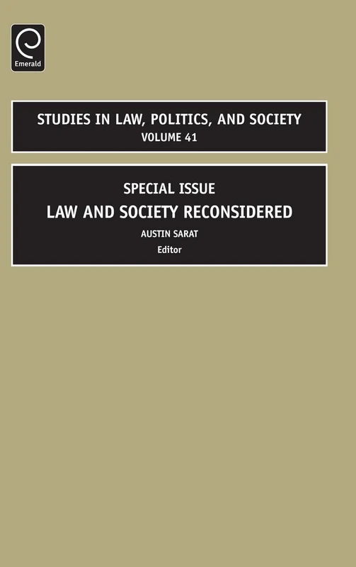 Law and Society Reconsidered: Special Issue: 41 (Studies in Law, Politics, and Society, 41) - Image 1