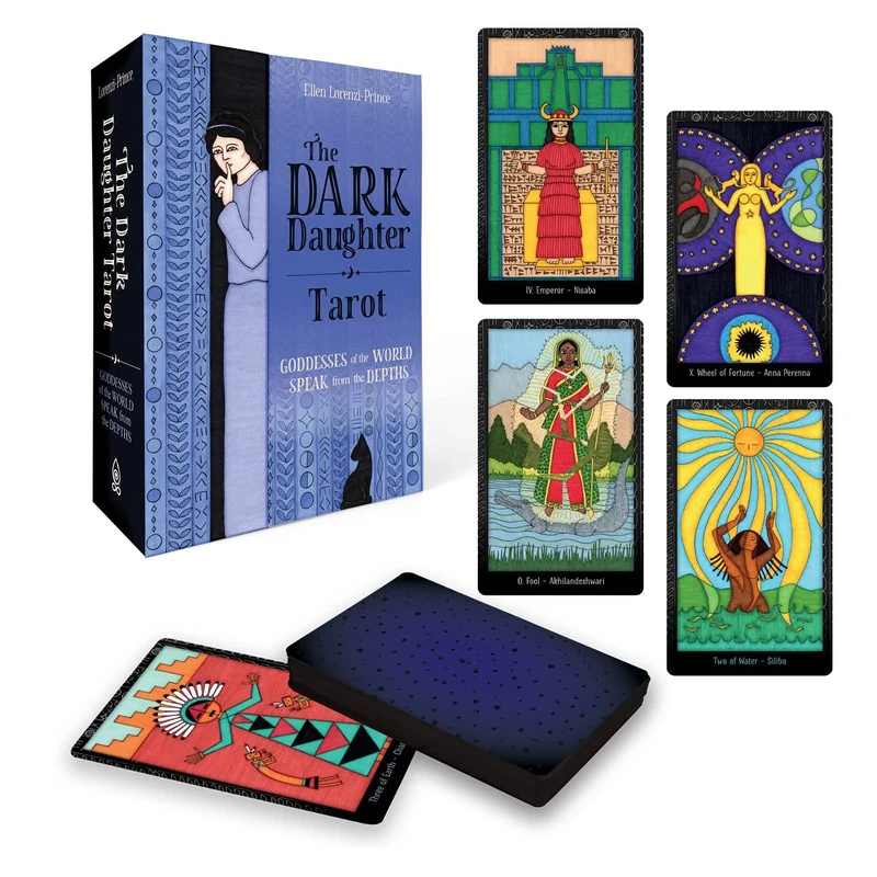 The Dark Daughter Tarot: Goddesses of the World Speak from the Depths (Tarot Kit Box Set with 78 Cards and Guide Book)
