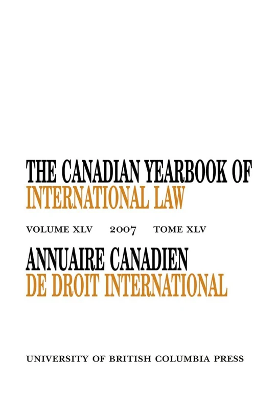 The Canadian Yearbook of International Law, Vol. 45, 2007 - Image 1