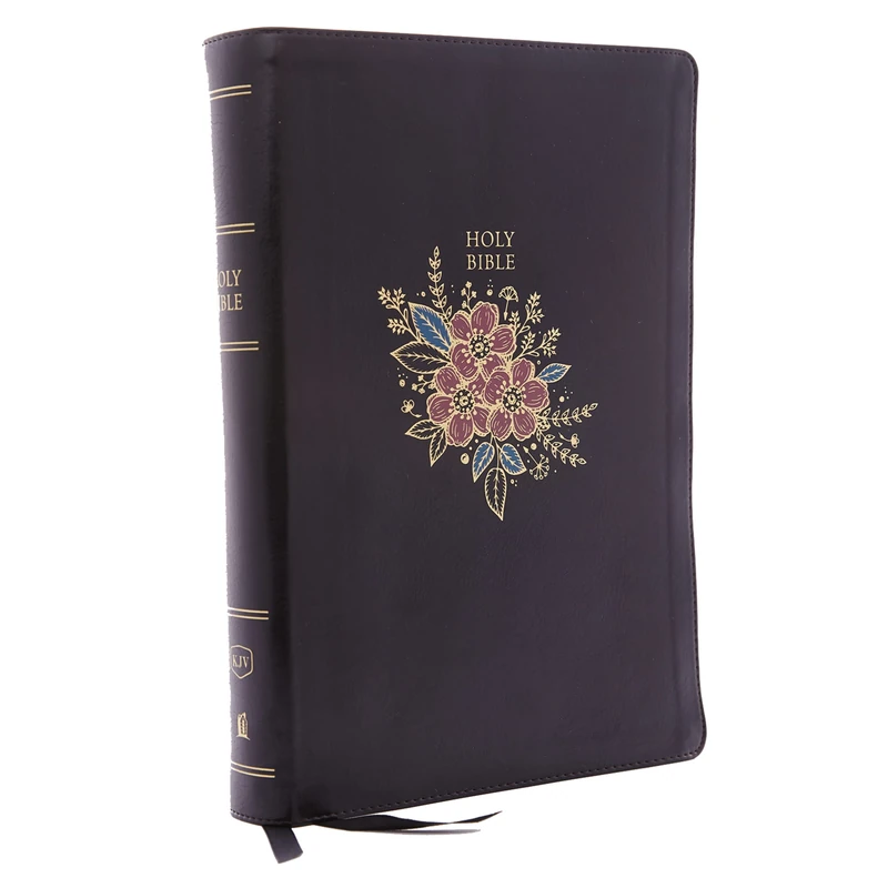 KJV Holy Bible: Super Giant Print with 43,000 Cross References, Deluxe Black Floral Leathersoft, Red Letter, Comfort Print (Thumb Indexed): King James Version: Holy Bible, King James Version