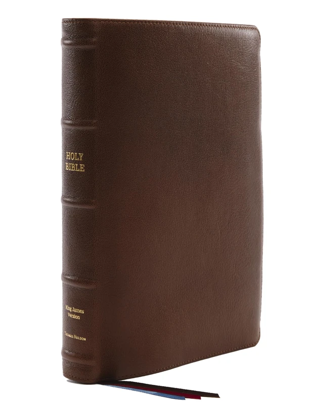 KJV Holy Bible: Giant Print with 53,000 Cross References, Brown Premium Goatskin Leather, Premier Collection, Comfort Print: King James Version: Holy Bible, King James Version