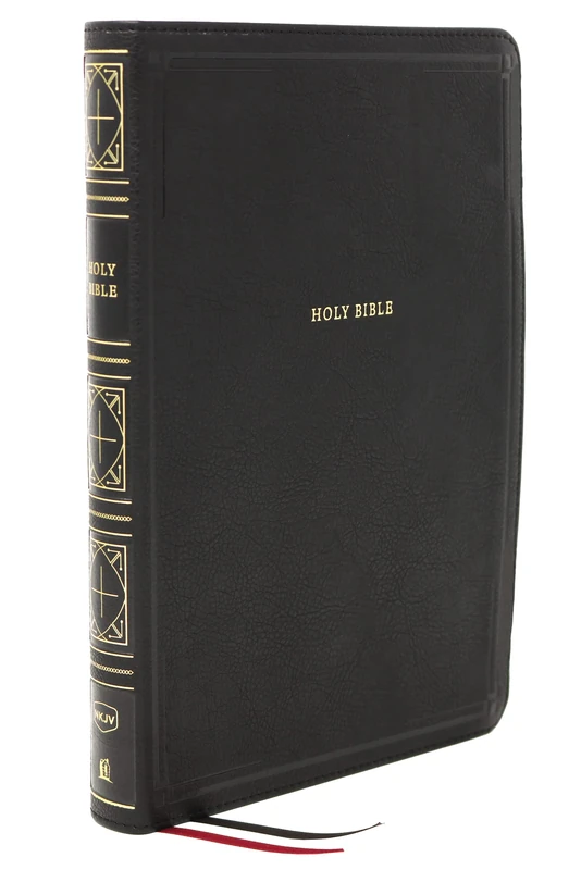 NKJV Holy Bible, Giant Print Thinline Bible, Black Leathersoft, Red Letter, Comfort Print: New King James Version: Holy Bible, New King James Version