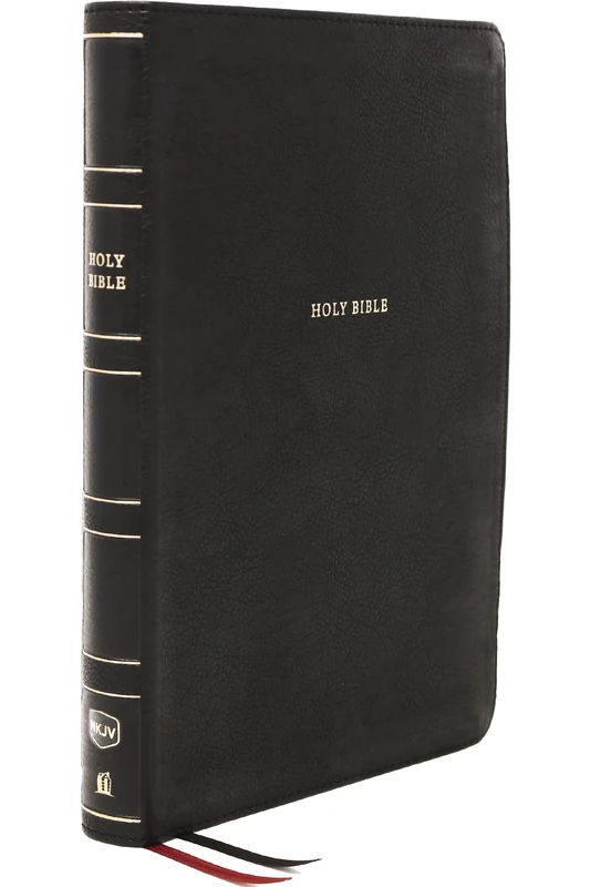 NKJV Holy Bible, Giant Print Center-Column Reference Bible, Black Leathersoft, Thumb Indexed, 72,000+ Cross References, Red Letter, Comfort Print: New ... Version: Holy Bible, New King James Version