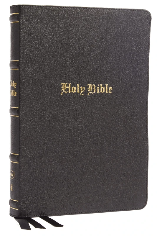 KJV Holy Bible: Large Print Thinline, Black Genuine Leather, Red Letter, Comfort Print (Thumb Indexed): King James Version: Holy Bible, King James Version