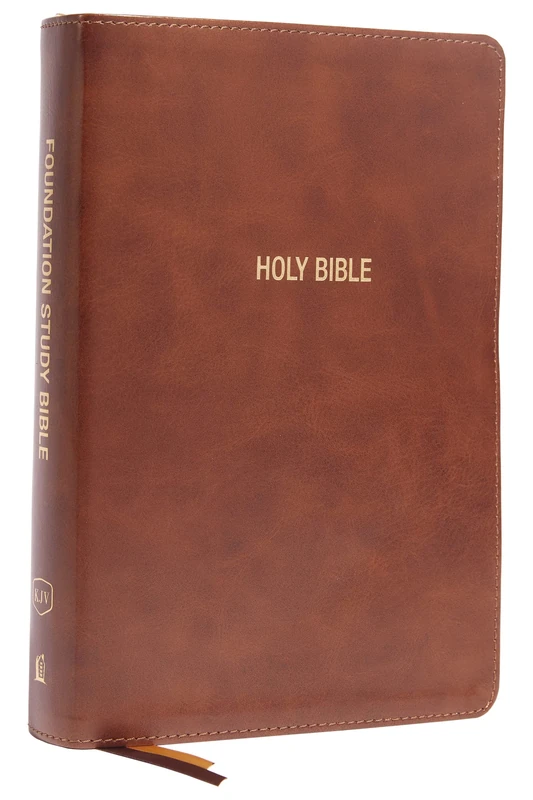 KJV, Foundation Study Bible, Large Print, Leathersoft, Brown, Red Letter, Comfort Print: Holy Bible, King James Version - Image 1