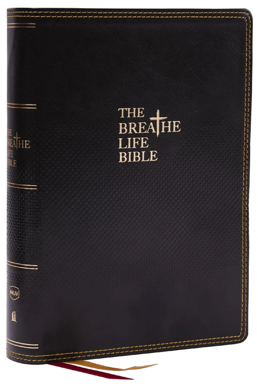 The Breathe Life Holy Bible: Faith in Action (NKJV, Black Leathersoft, Red Letter, Comfort Print) - Image 1