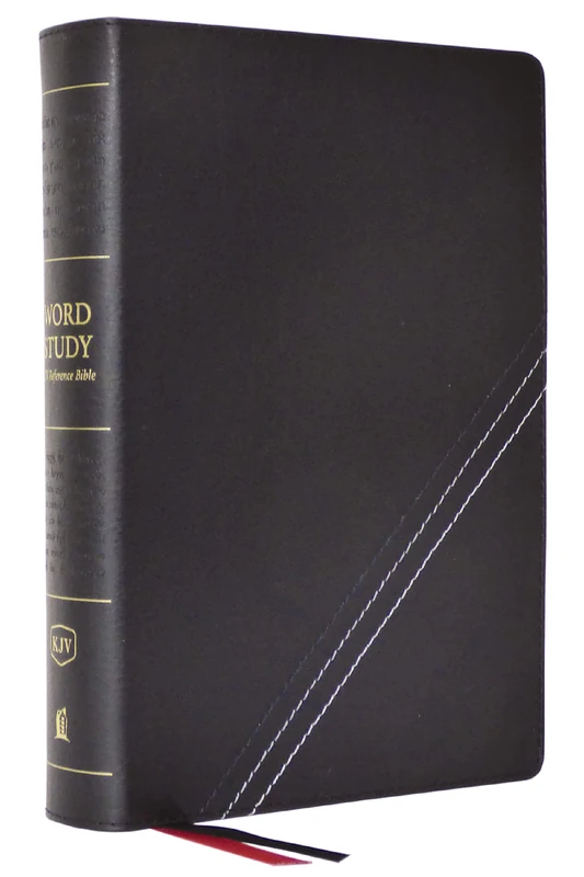 KJV, Word Study Reference Bible, Bonded Leather, Black, Red Letter, Thumb Indexed, Comfort Print: 2,000 Keywords that Unlock the Meaning of the Bible