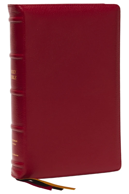 KJV Holy Bible: Large Print Single-Column with 43,000 End-of-Verse Cross References, Red Goatskin Leather, Premier Collection, Personal Size, Thumb ... James Version: Holy Bible, King James Version