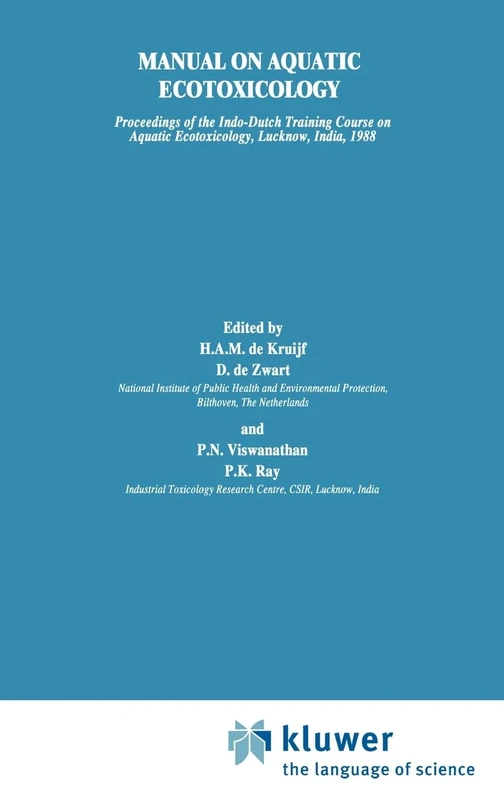 Manual on Aquatic Ecotoxicology (Sciences; 37)