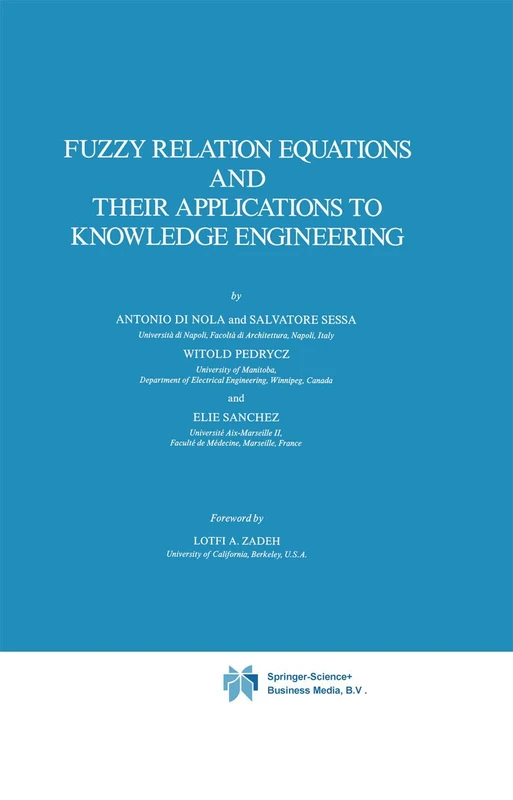 Springer Fuzzy Relation Equations and Knowledge Engineering - Image 1
