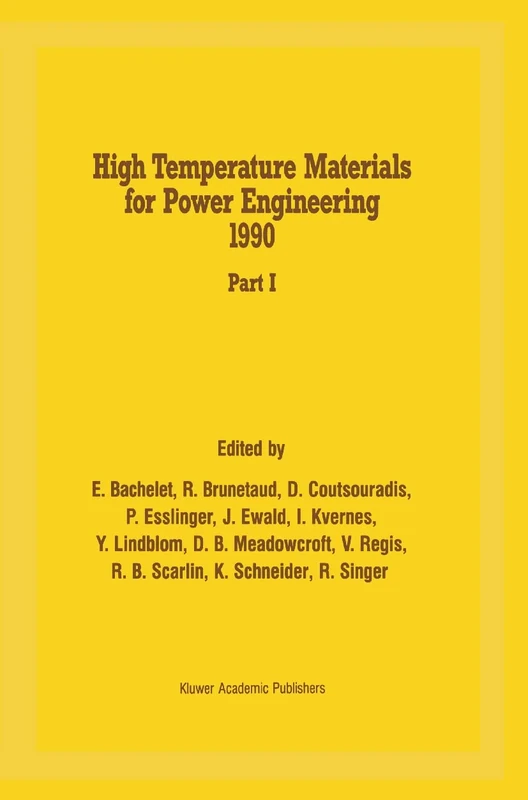 High Temperature Materials for Power Engineering 1990