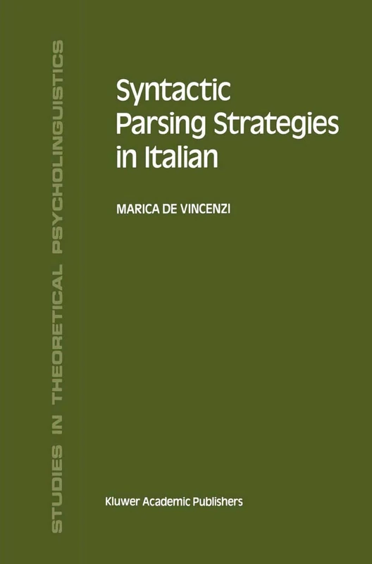 Springer Syntactic Parsing Strategies in Italian - Book 12