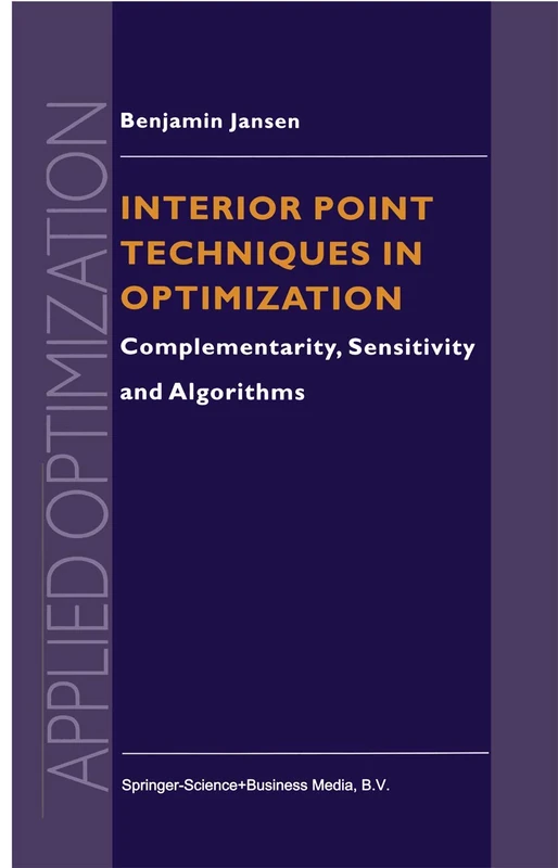 Springer Interior Point Techniques in Optimization - Vol 6