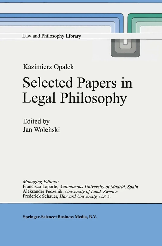 Springer Kazimierz Opalek Selected Papers in Legal Philosophy 39 - Image 1