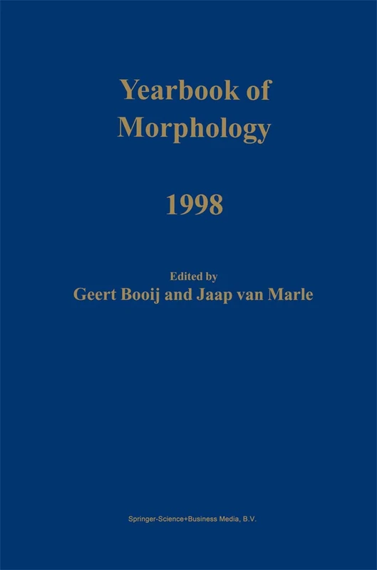 Springer Yearbook of Morphology 1998 - Language Study Book - Image 1