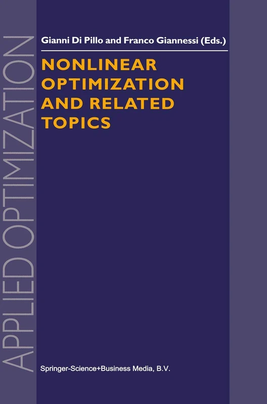 Springer Nonlinear Optimization and Related Topics - Vol 36 - Image 1