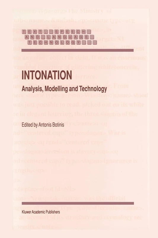 Intonation: Analysis, Modelling and Technology: 15 (Text, Speech and Language Technology, 15)
