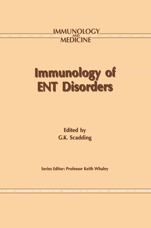 Springer Immunology of ENT Disorders - Immunology and Medicine 23
