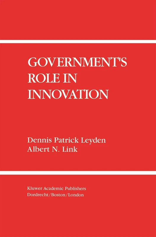 Springer - Government's Role in Innovation Book