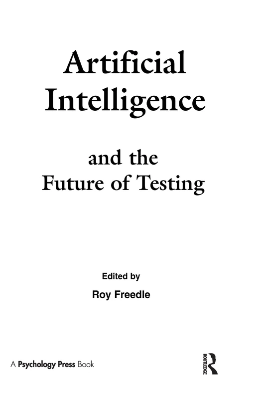 Psychology Press - Artificial Intelligence and the Future of Testing