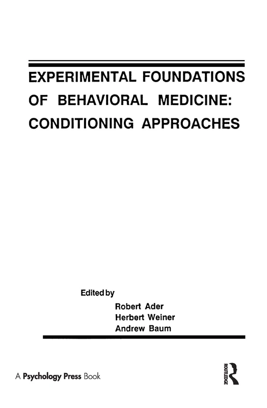 Psychology Press - Experimental Foundations of Behavioral Medicines