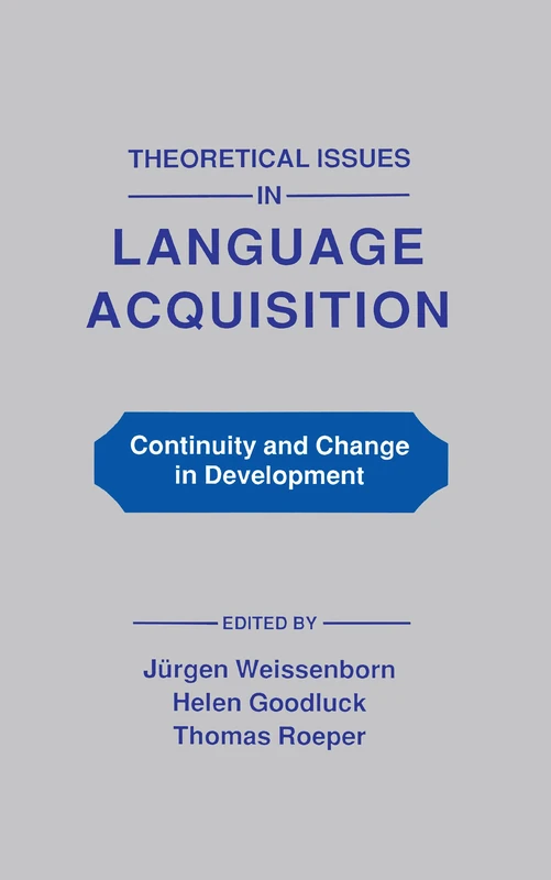 Psychology Press - Theoretical Issues in Language Acquisition