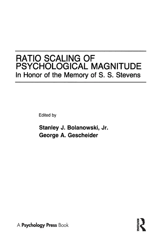 Ratio Scaling of Psychological Magnitude: In Honor of the Memory of S.s. Stevens - Image 1
