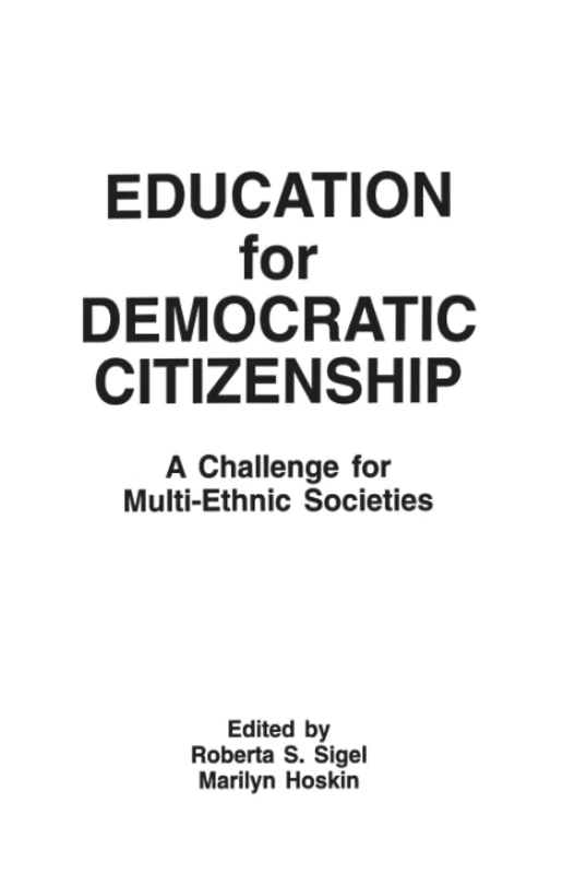 Routledge Education for Democratic Citizenship Book