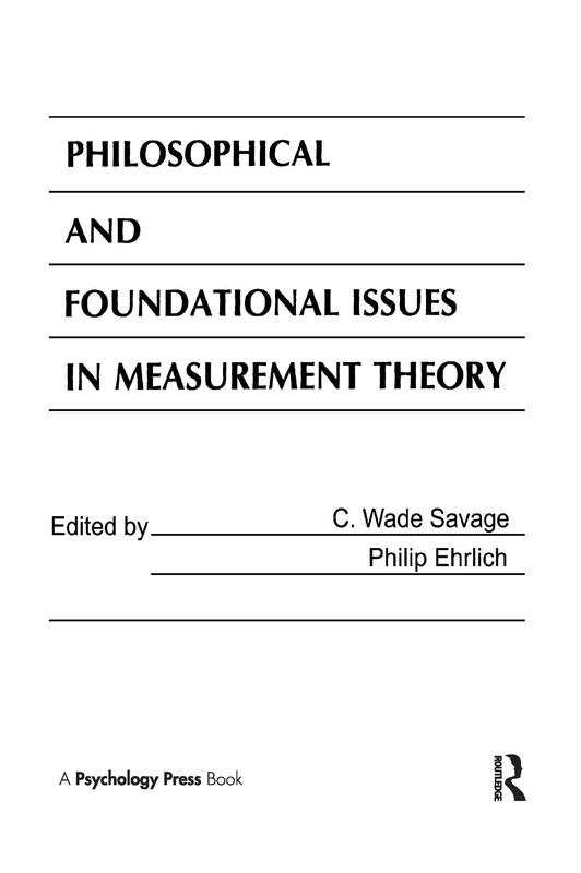 Psychology Press - Philosophical and Foundational Issues in Measurement Theory