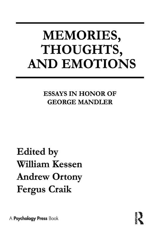 Psychology Press - Memories, Thoughts, and Emotions Essays
