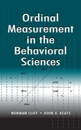 Psychology Press - Ordinal Measurement in Behavioral Sciences
